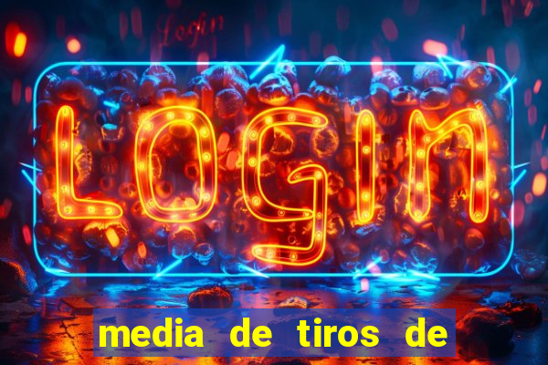 media de tiros de meta por jogo